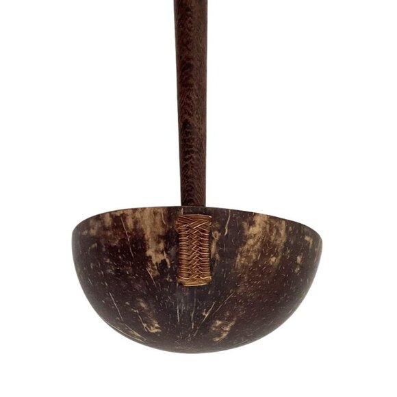 Handcrafted Wooden Coconut Shell Spoon & Ladle Set - Picture 6 of 8